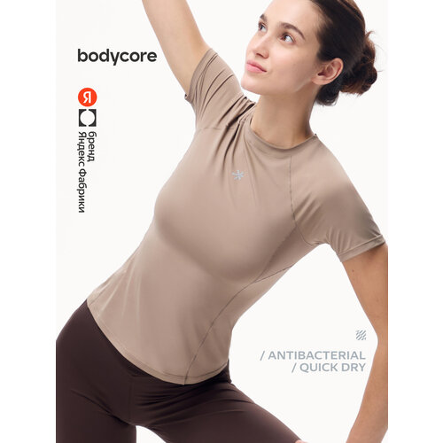 фото Футболка спортивная bodycore, размер xl, светло-коричневый
