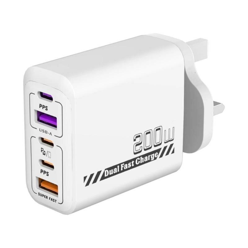 Зарядное устройство Type-C и USB-A 200W, Белый