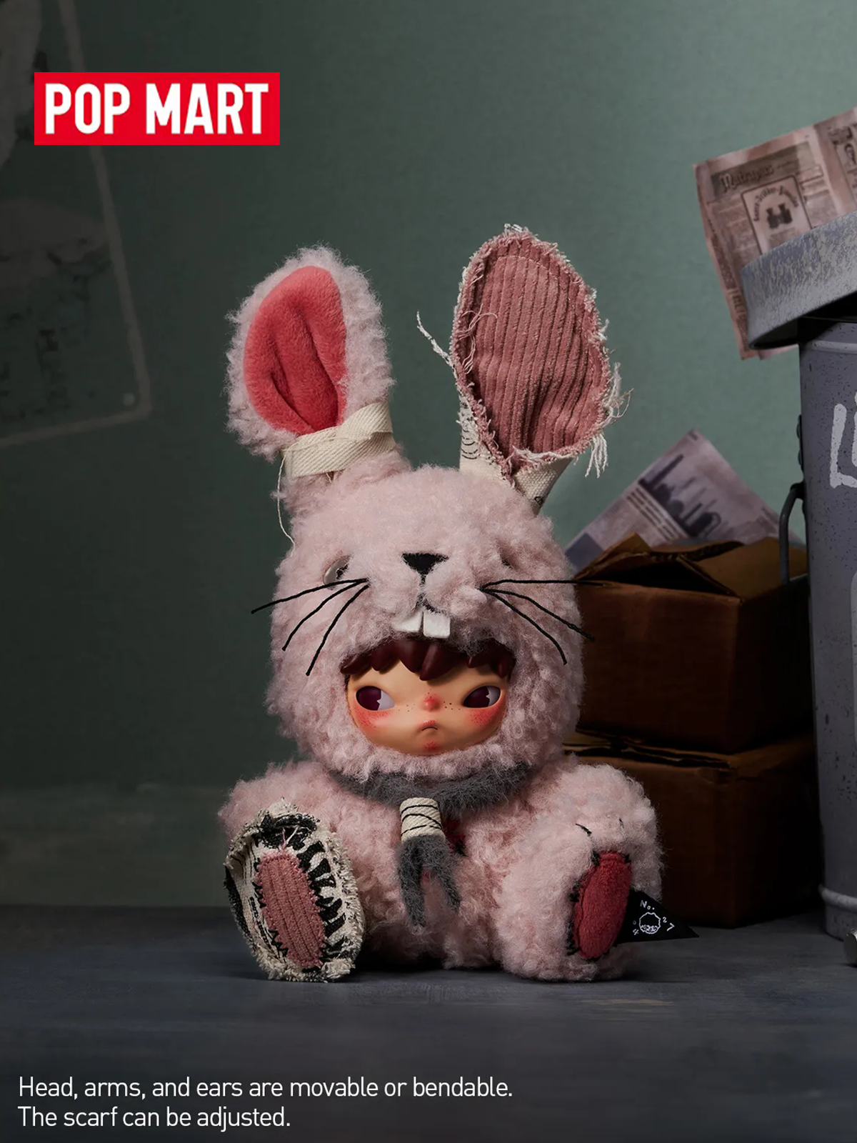Коллекционные плюшевые арт-игрушки POP MART Hirono Little Hare Plush Doll Pendant — фото 1