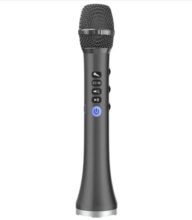 Караоке микрофон L-698 15W, беспроводной, Bluetooth, микрофон-колонка, для вокала, караоке, презентаций, черный