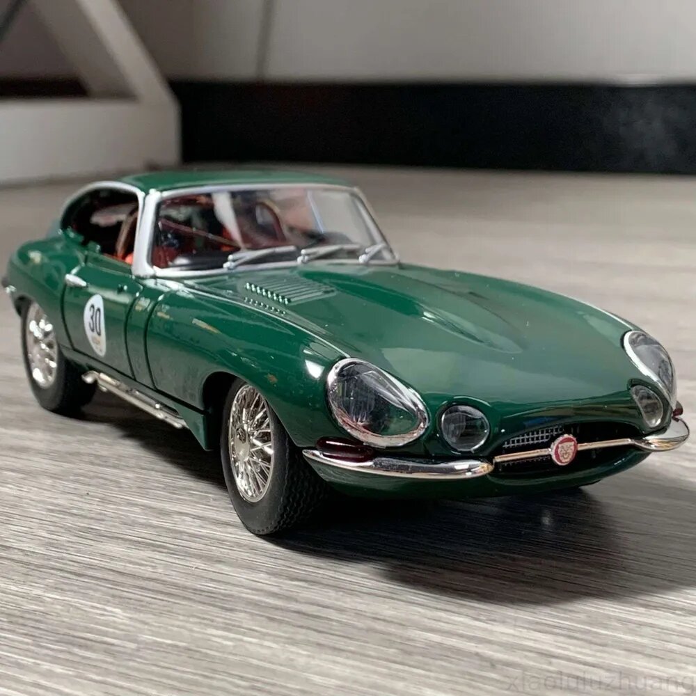 Коллекционирование автомобилей Ягуар E-Type модель,1:24 Jaguar E-Type Модель, Детская игрушечная машинка, Со звуковыми и световыми эффектами