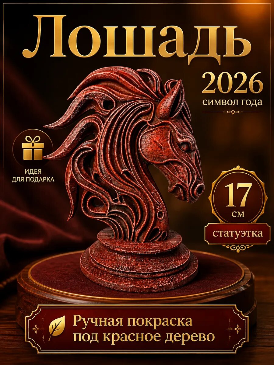 Красная Огненная Лошадь 2026 Статуэтка Символ Года