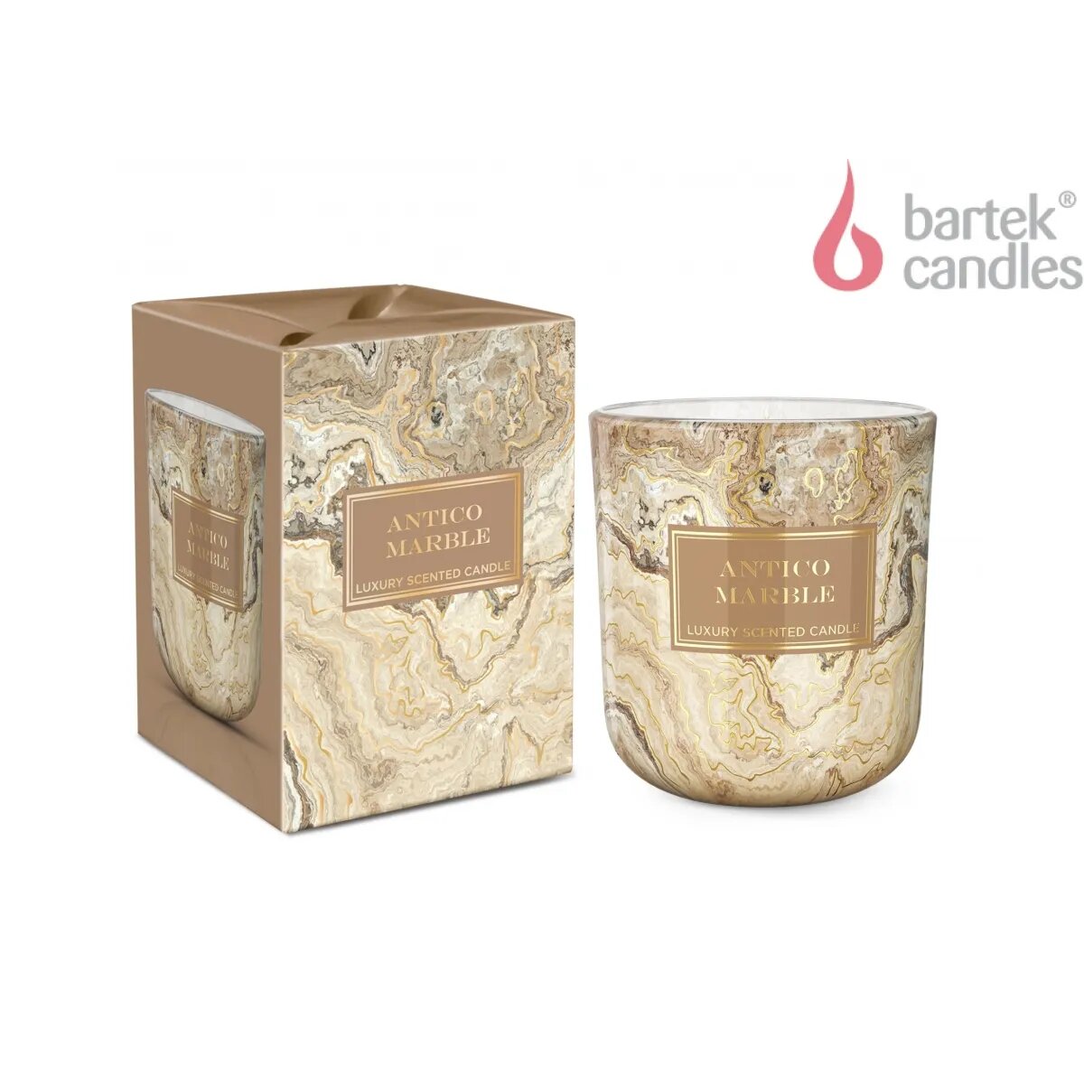 BARTEK Арома-свеча "Marble Golden & Antico" ANTICO MARBLE 150g