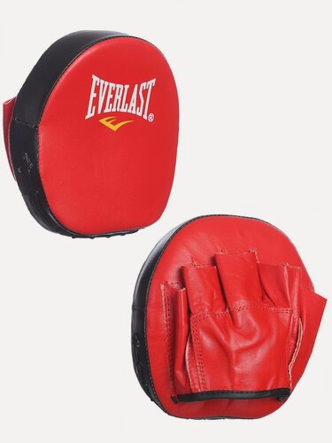 Изображение товара Лапа боксерская натуральная кожа 2шт, изогнутые Everlast / для единоборств, бокса, взрослые, детские, тренировочная, для обработки ударов