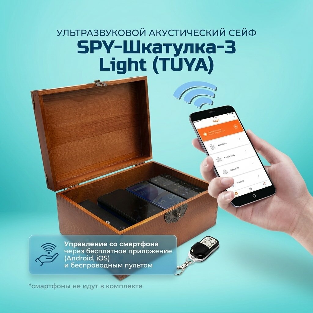 Ультразвуковой акустический сейф SPY-Шкатулка-3 Light (TUYA)