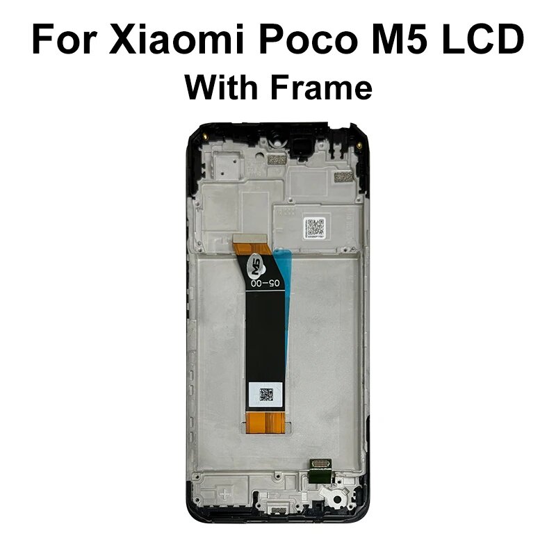 Дисплей Xiaomi Poco M5S в сборе с рамкой, черный