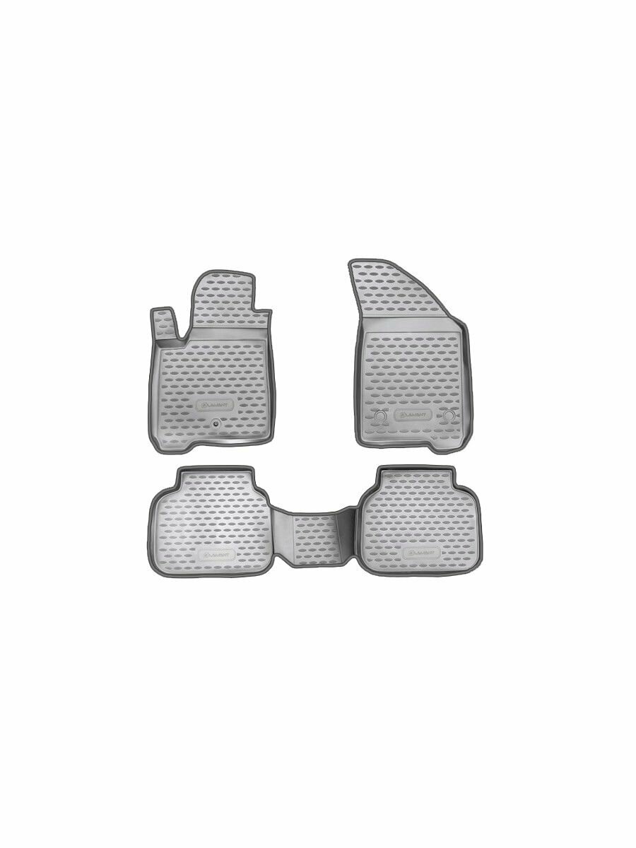 Коврики в салон DODGE Journey 2008-,4 шт. (черный кант, полиуретан) / Додж Джорнт