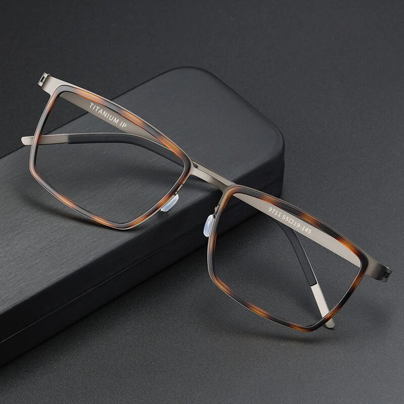 Оправа для очков мужская титановая Tortoiseshell