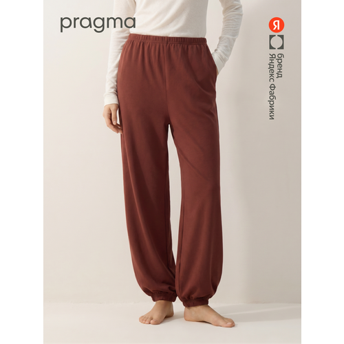 фото Брюки pragma, размер xs, коричневый