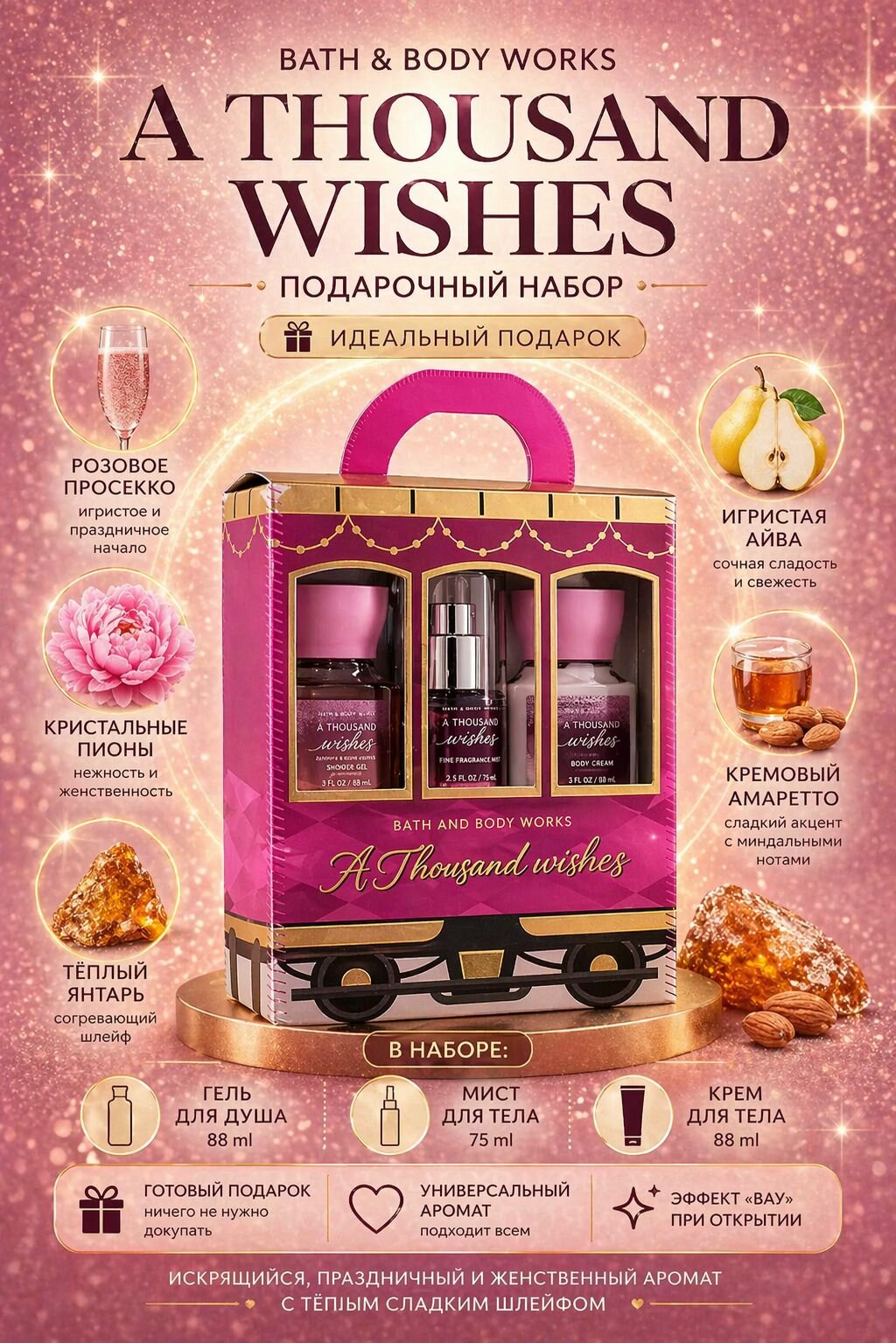 Праздничный подарочный набор Bath & Body Works A Thousand Wishes