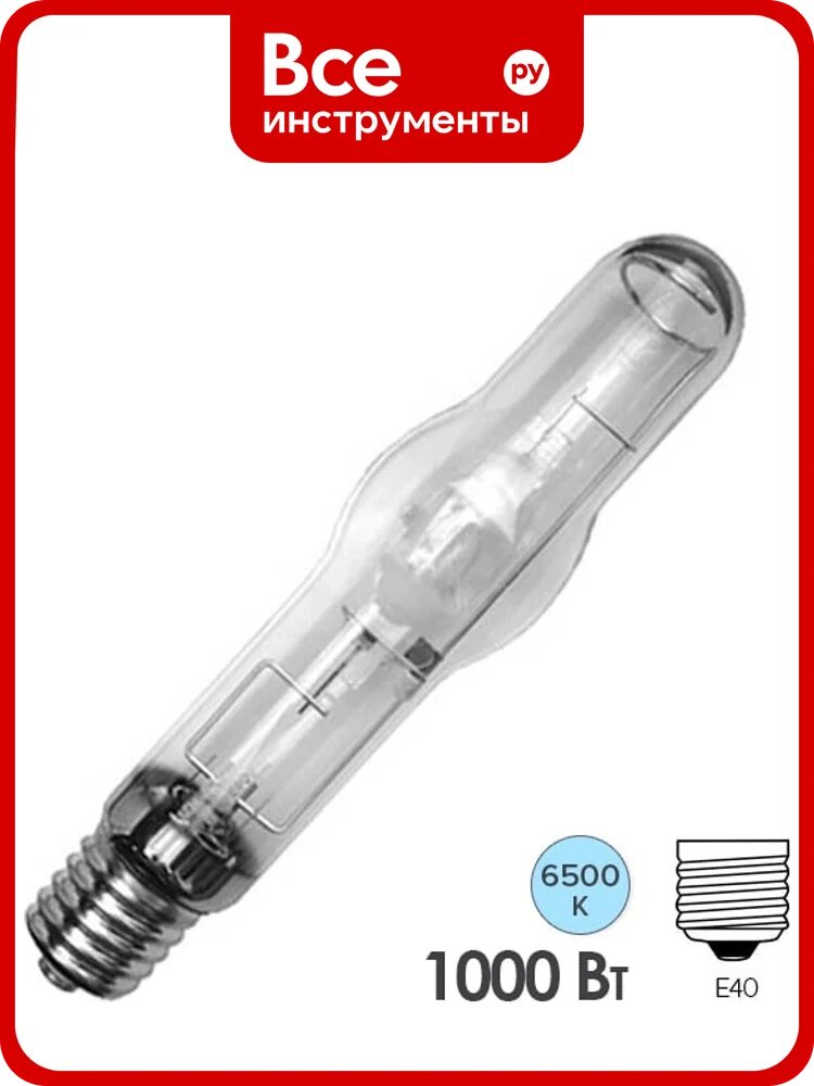Лампа FL-LED MH ДРИ 1000W E40 WHITE 6500K 80000lm 10000h d76x335мм гор±30 МГЛ 608697