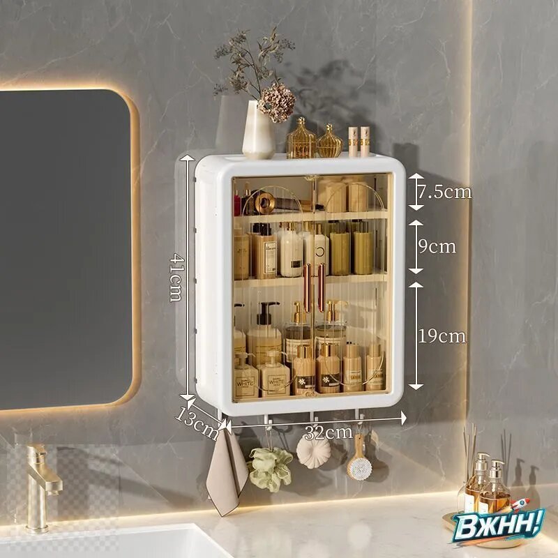 Шкаф для ванной, 32х13х40.5 см, Универсальный