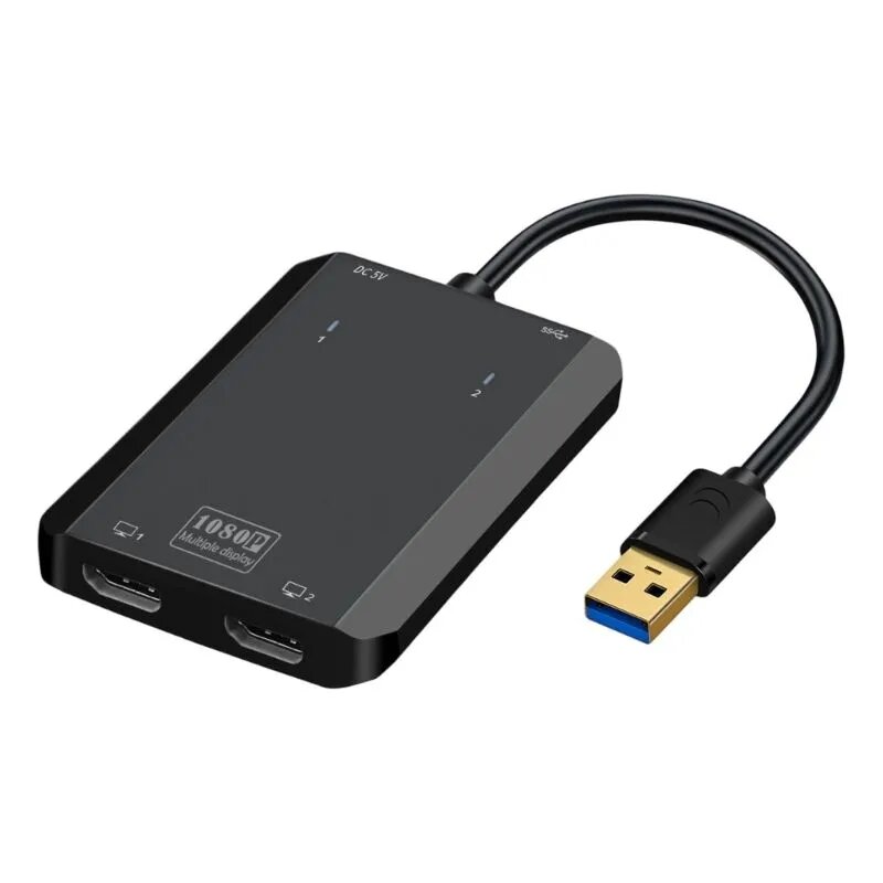 1 Адаптер USB3.0 для подключения к двойному HDMI-черный