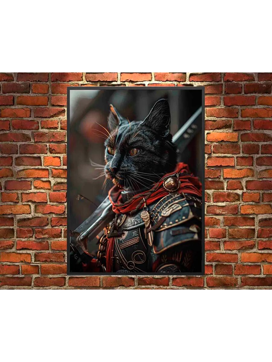 Бомбейский кот гладиатор 1, Плакат 30x42см