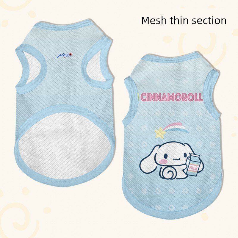 Свитер-жилет для собак с коллаборацией NASA x Sanrio Тоторо, Хеллоу Китти, Куроми, противопадения шерсти, сетчатый,