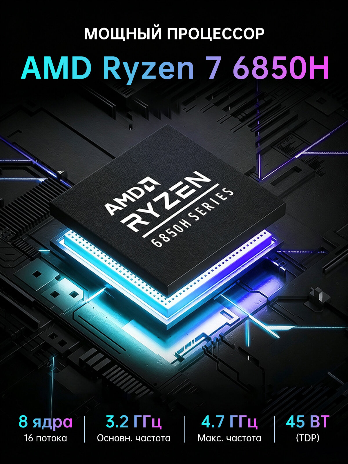 Мощный моноблок AOC 27" AMD Ryzen 7, 16/512ГБ, Win11 Pro, IPS FHD 99% sRGB, цвет белый — фото 1