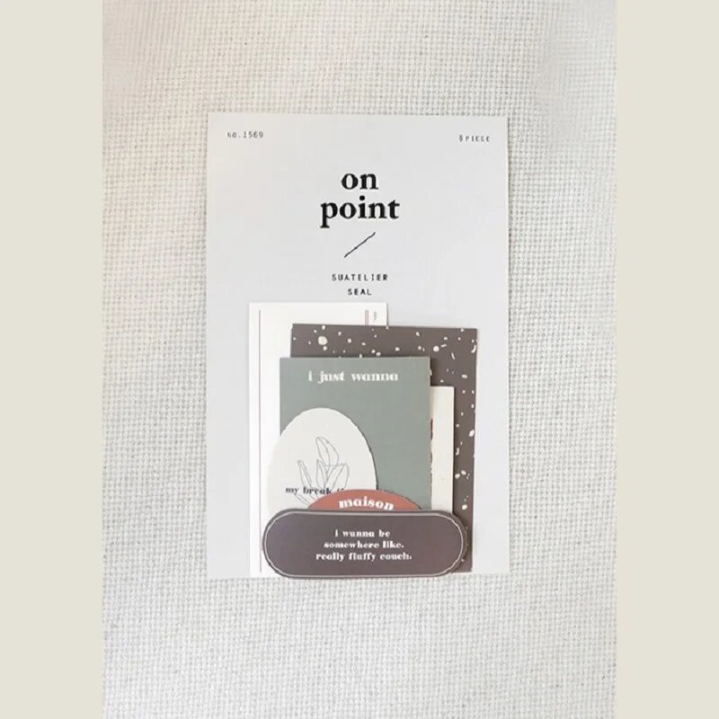Наклейки Korea Suatelier on Point 1566-1579 для скрапбукинга Серый, 1569