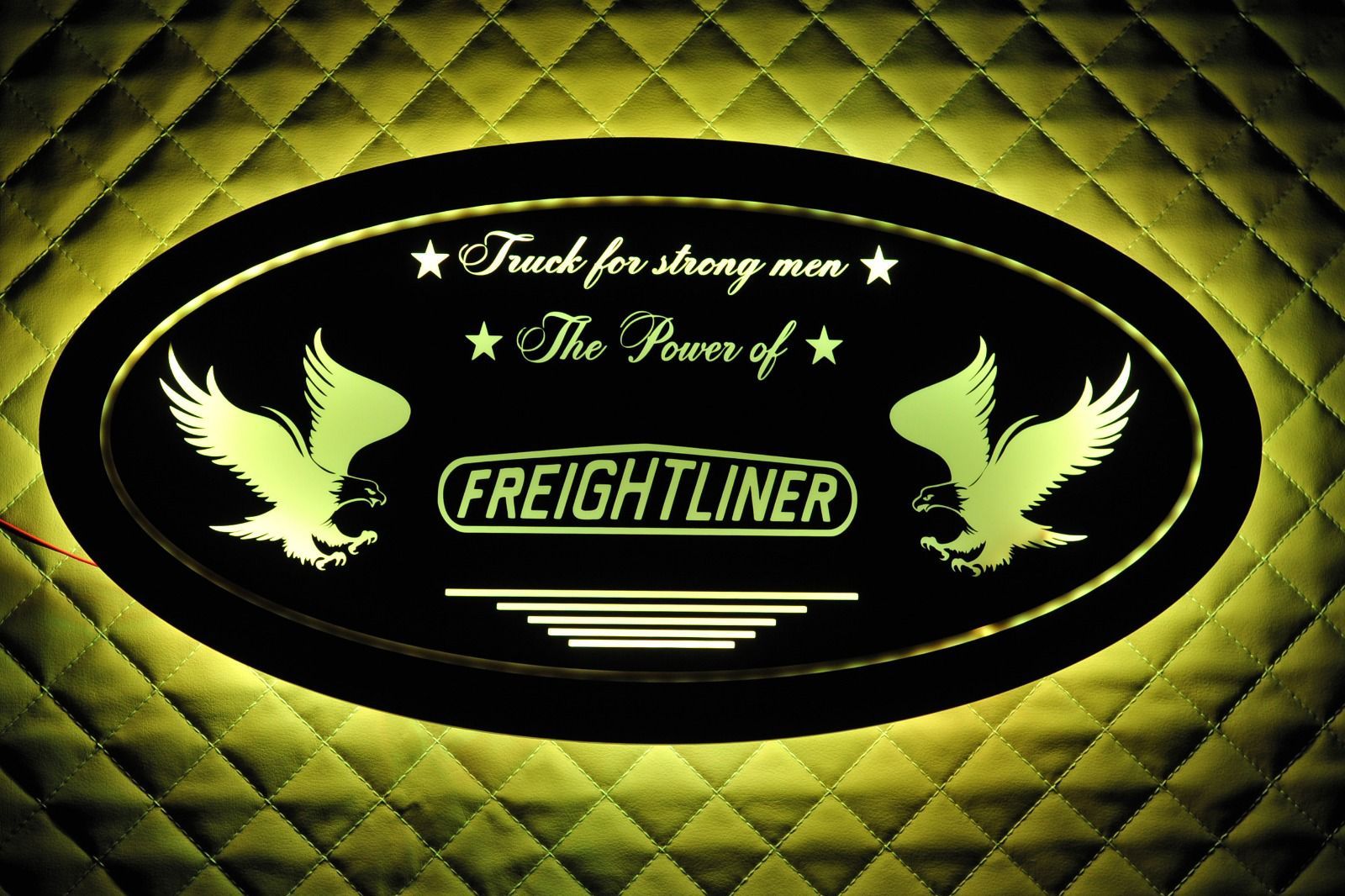 Светодиодная табличка FREIGHTLINER в спальник с переключением цвета для грузовых авто 12-24V/ Подсветка спального места