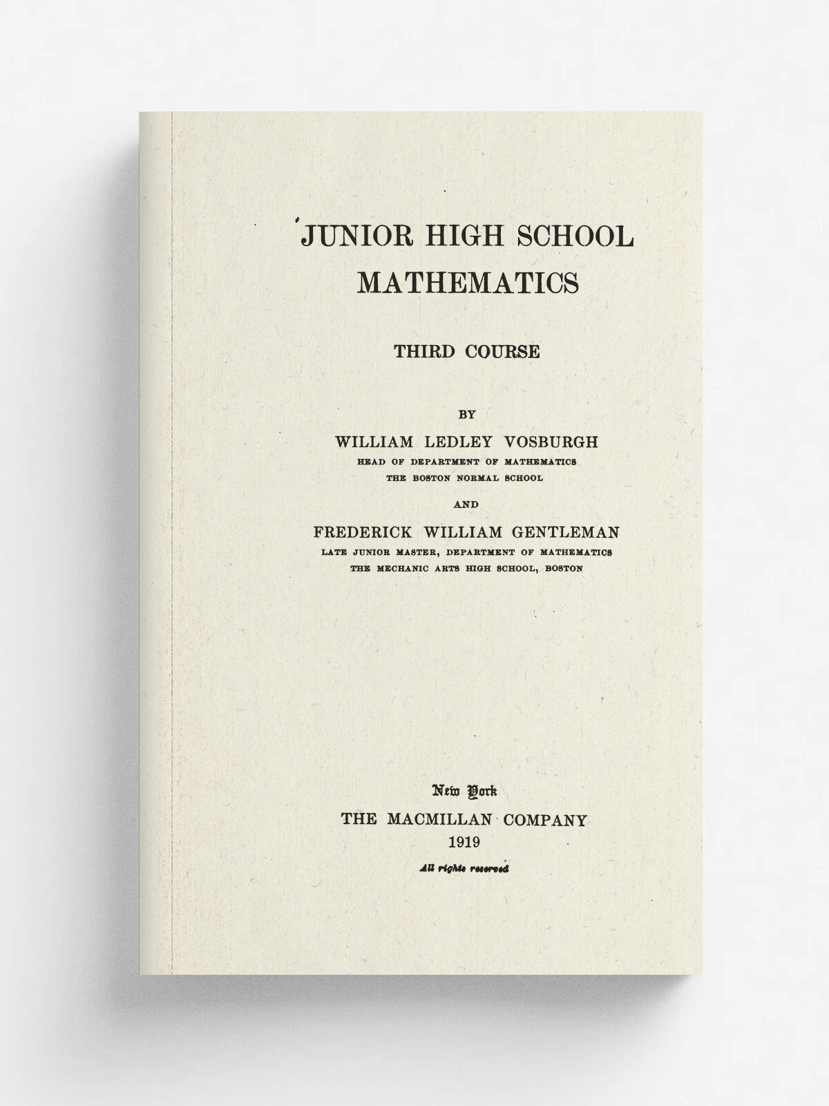 Junior High School Mathematics. Courses I, II, III