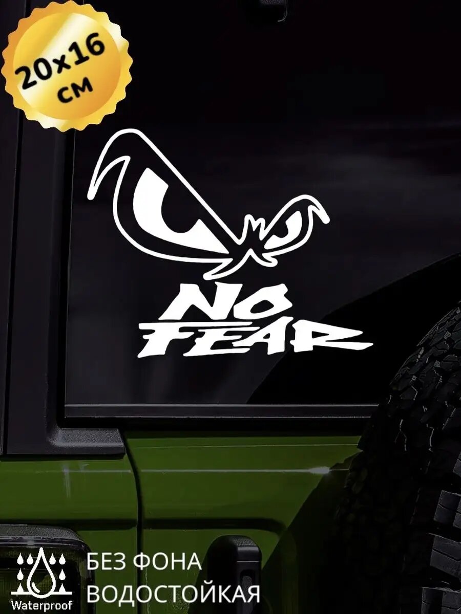 Наклейка на авто NO FEAR глаза 20Х16 см