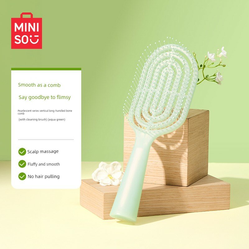 Расческа MINISO Pearl Comb для придания объема и массажа кожи головы для женщин, портативная расческа для домашнего