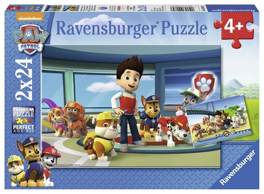 Пазл Ravensburger Щенячий патруль 2в1 Prubble и друзья, 48 элементов