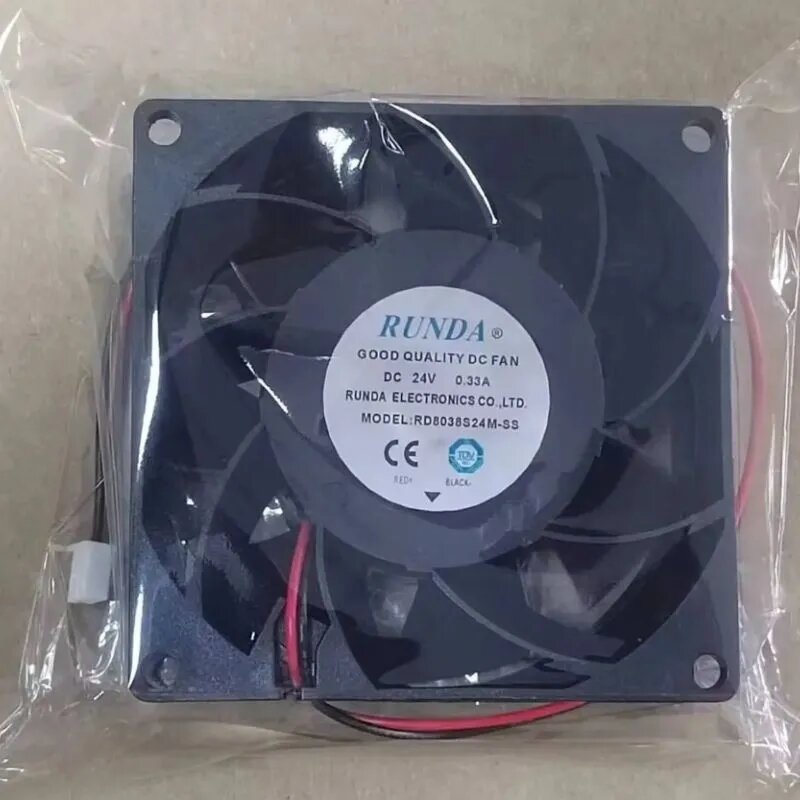 Вентилятор RUNDA RD8038S24M-SS DC24V 0.33A 8038 8CM 80x80x38MM2 Провода Вентилятор Охлаждения