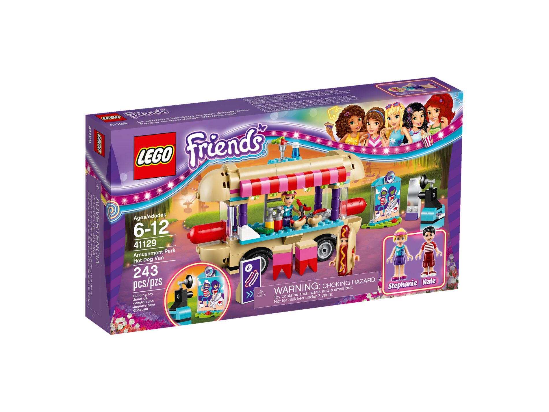 Конструктор LEGO Friends 41129 Парк развлечений: Фургон с хот-догами