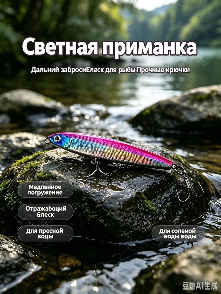 Медленно тонущий карандаш-воблер для дальнего заброса специальная приманка для жереха