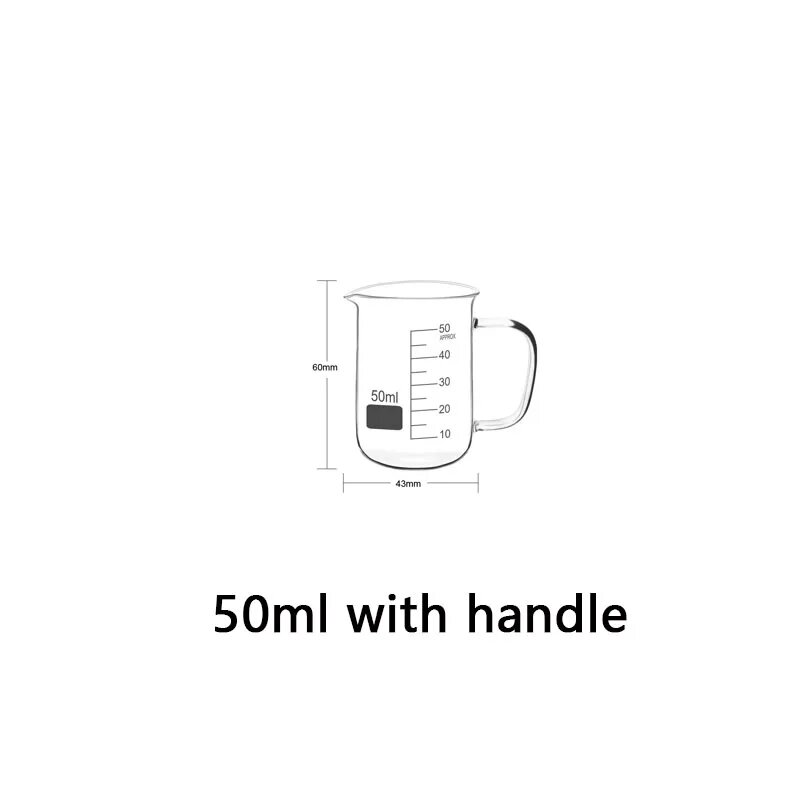 Мерный стакан YWDL из боросиликатного стекла 50-1000 мл 50ml 1pcs