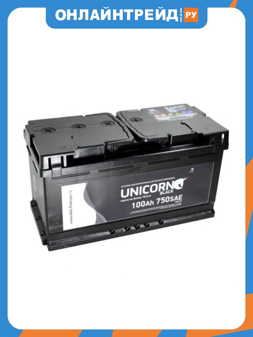 Аккумулятор Unicorn Black 100А/ч прямая полярность