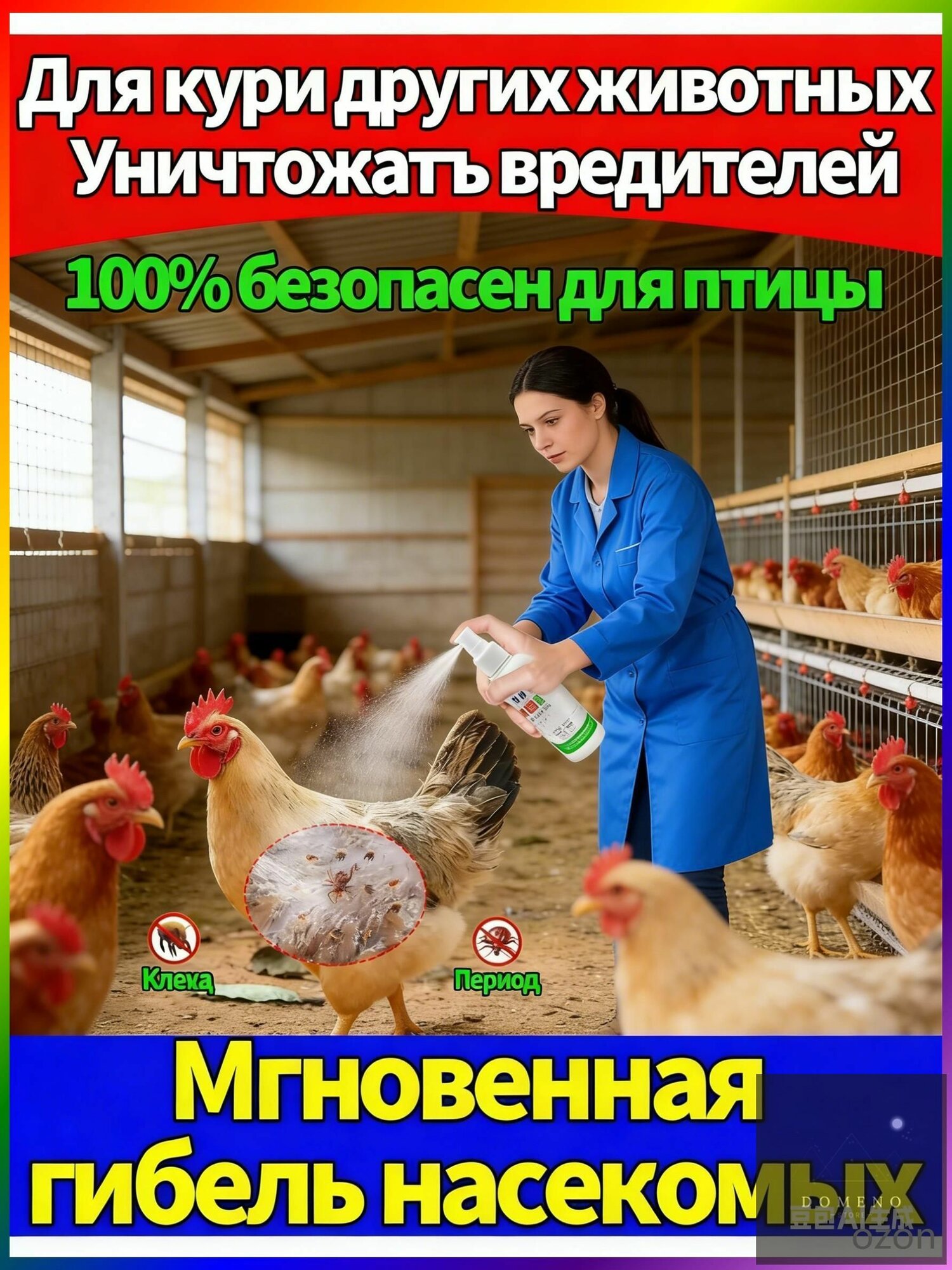 Эффективное средство от пероедов и блох для кур