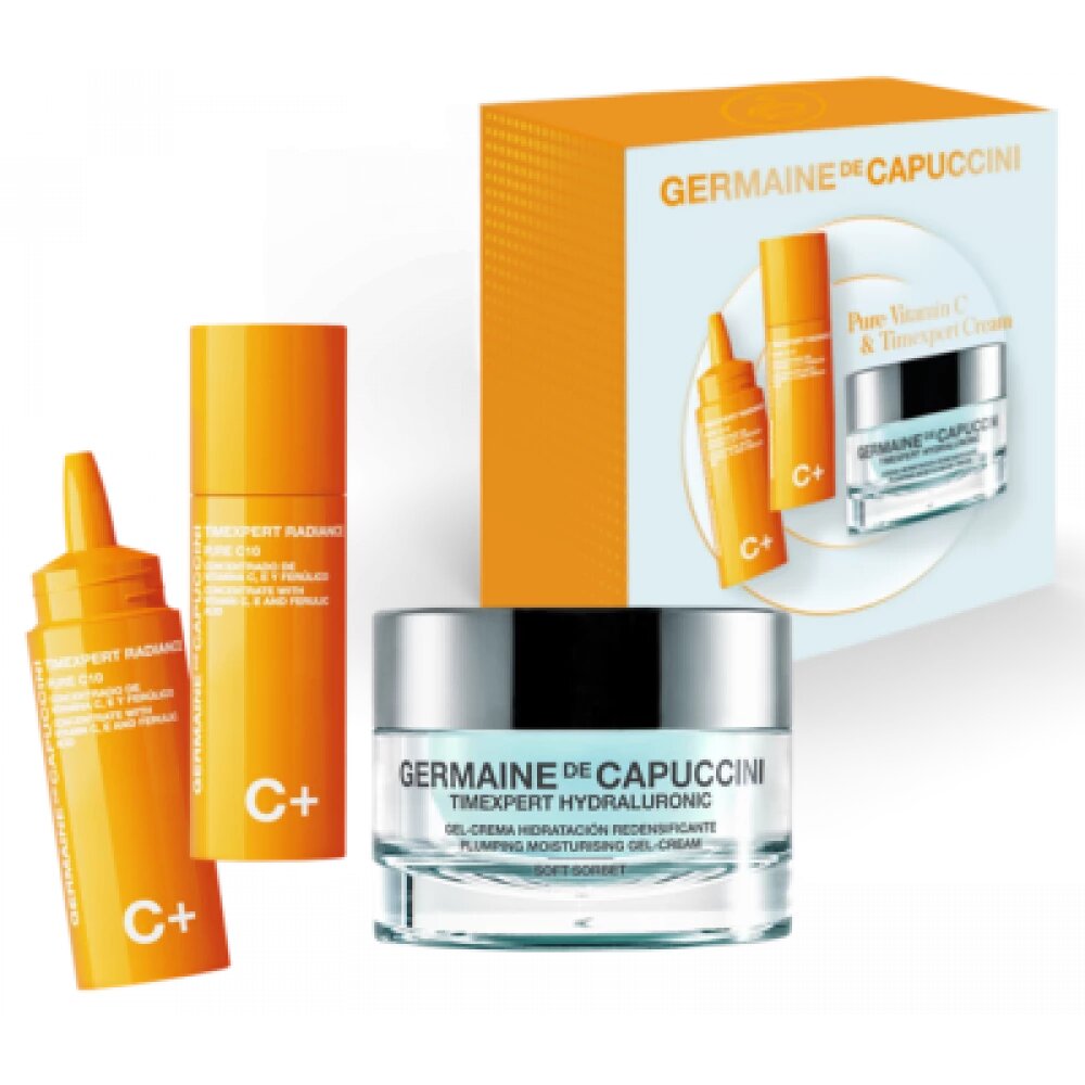 Germaine de Capuccini Набор My Antioxidant Routine: TE Radiance C+ Эмульсия Pure C10 антиоксидантная концентрированная + TE Hydraluronic Гель-крем Soft для жирной и комбинированной кожи