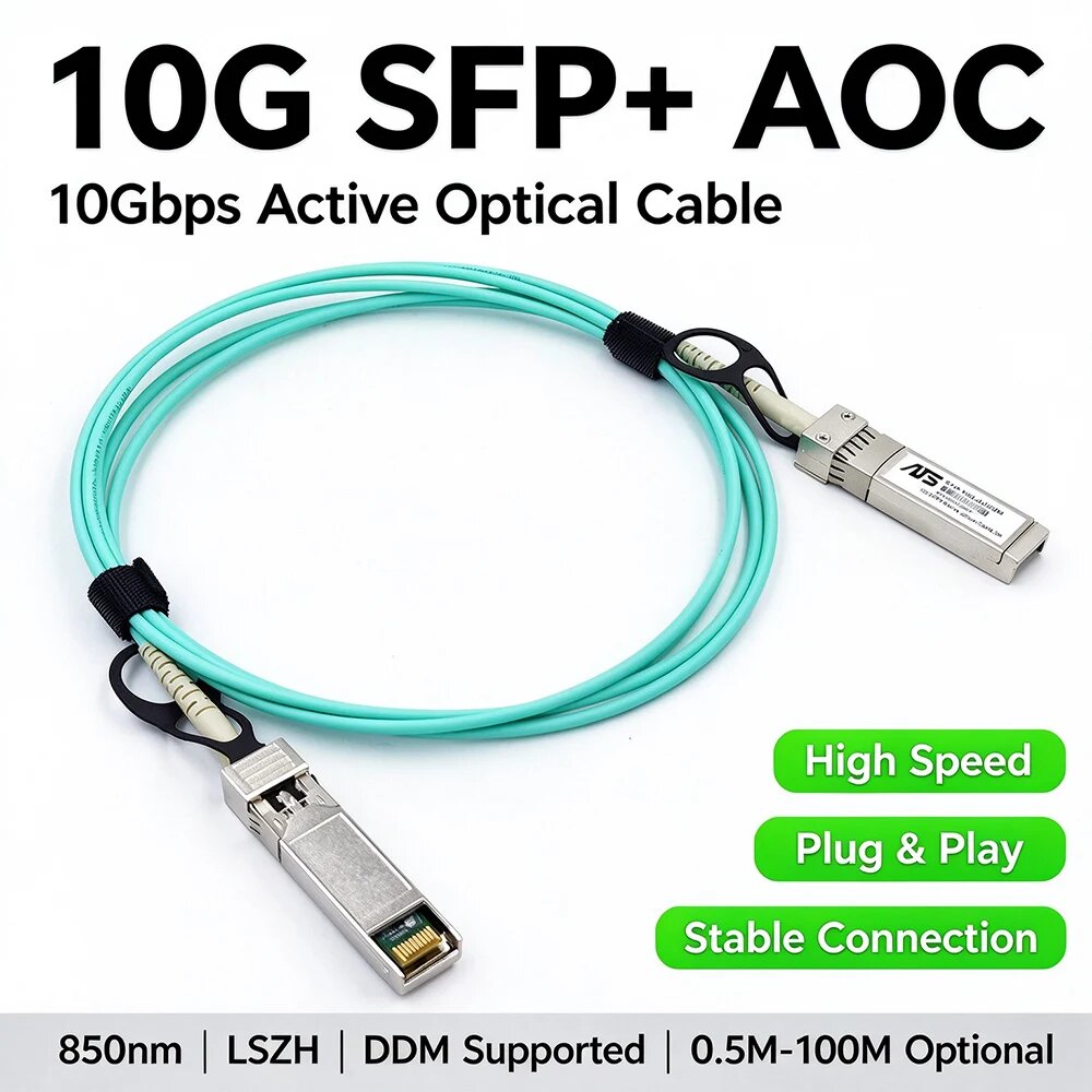 Активный SFP+ 10G кабель 20m OM3