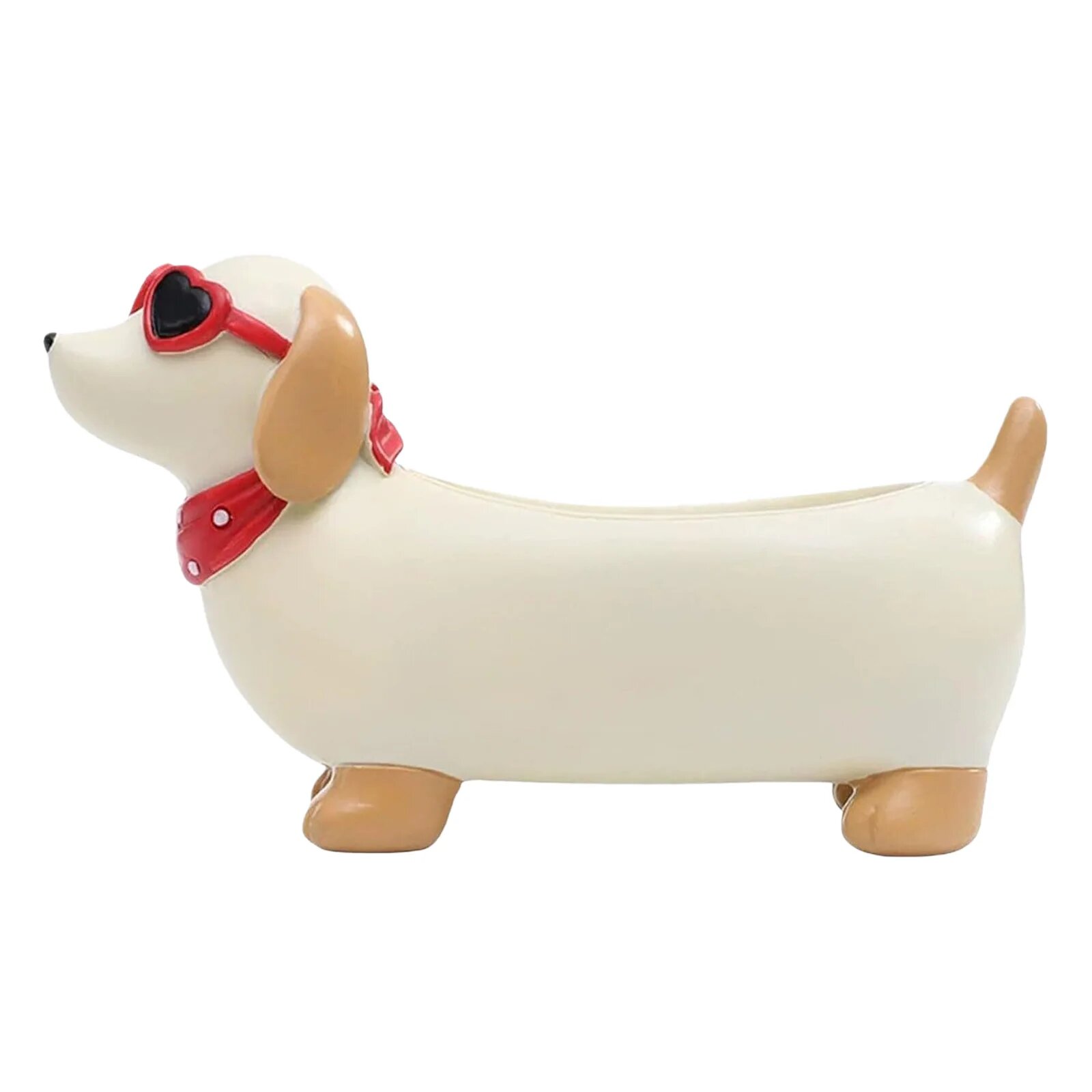 Горшок для суккулентов APWIKOGER dachshund белый/желтый Белый, White