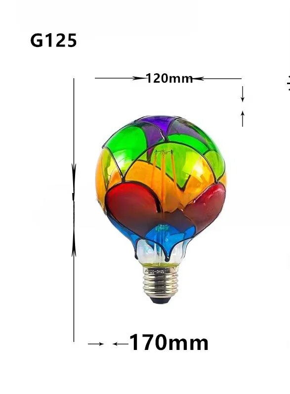 Светодиодная лампочка G125 220V 4W 220V