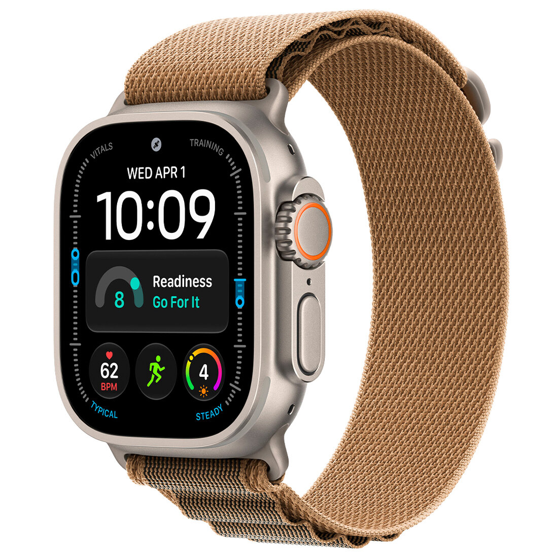 Смарт-часы Apple Watch Ultra 4 49мм Titanium Case with Alpine Loop , натуральный титан + песчаный ремешок MJAF4