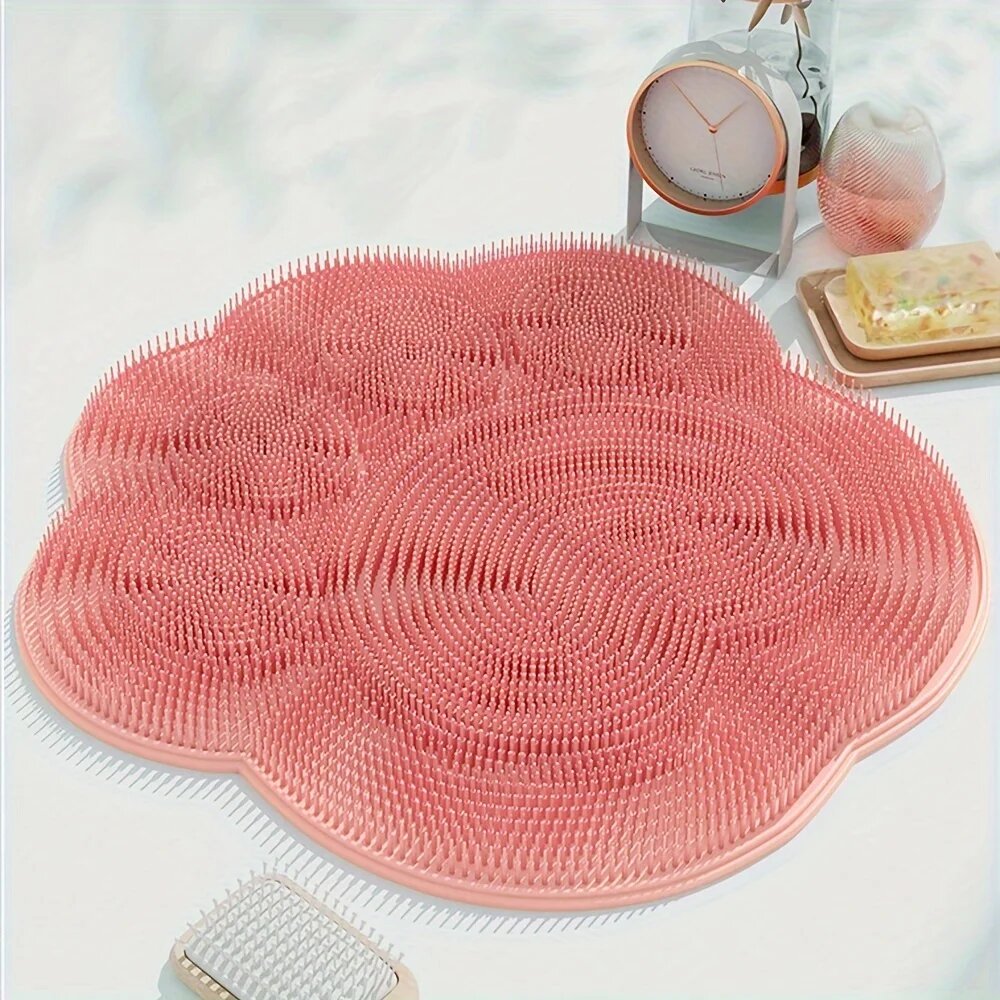 Массажный силиконовый коврик для ванной Pink