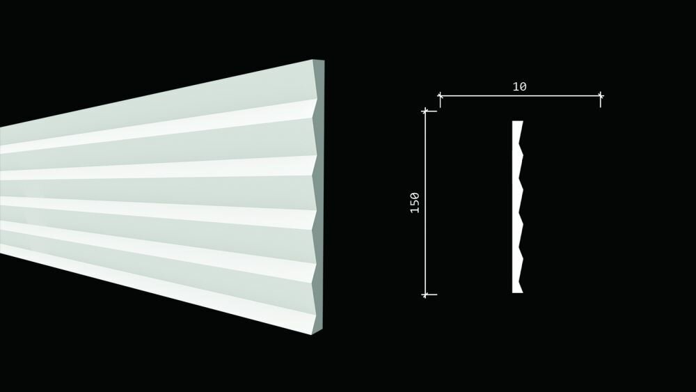 Панель Decor-Dizayn DD903 Белая Лепнина Д2000хВ2150хТ10/Декор Дизайн.