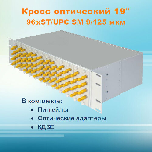 Кросс оптический стоечный СКРУ-3U19-A96-ST-SM (укомплектованный)