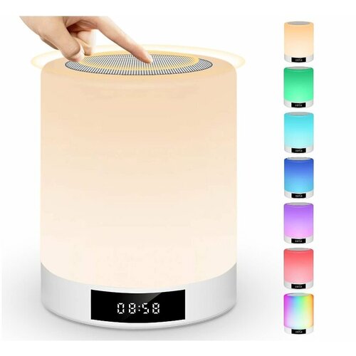 Беспроводная Bluetooth-колонка M6 MINI с функцией ночника будильника и FM-радио 2754₽