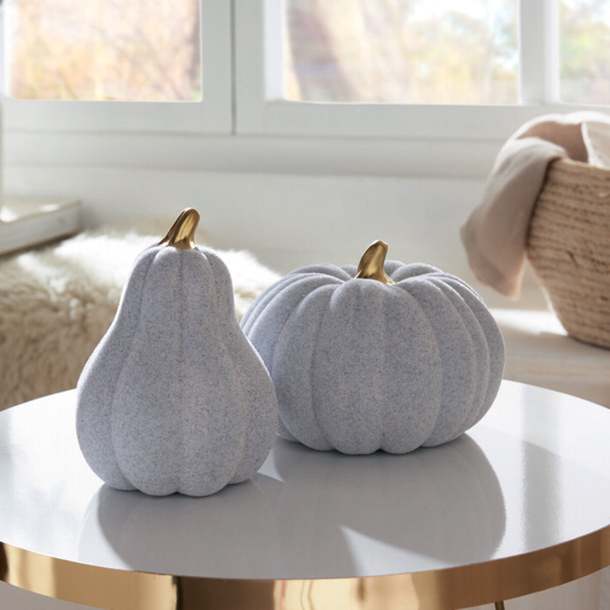фото Декоративные фигуры "Тыквы серые"
