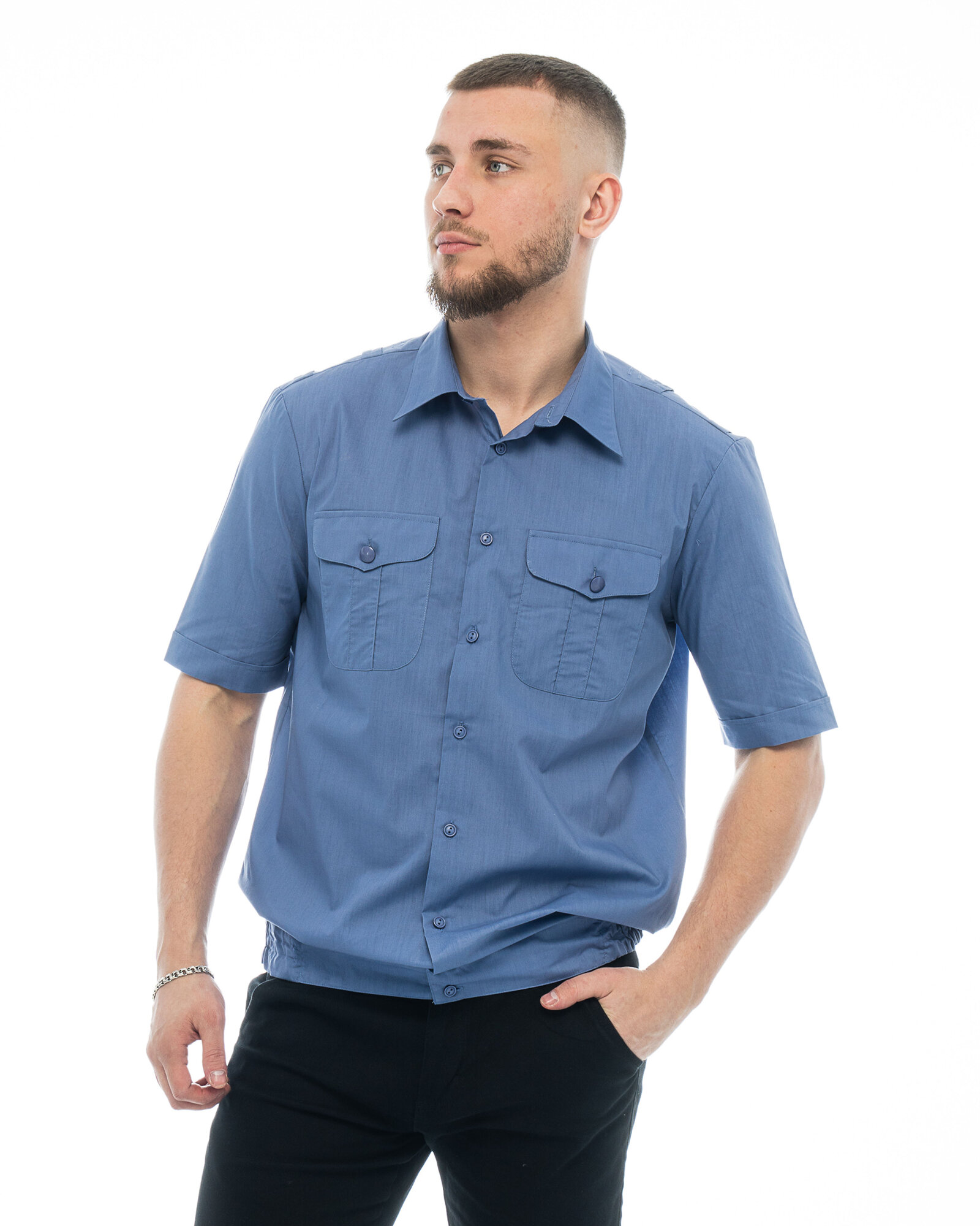 Мужская форменная рубашка Imperator Army Blue-K рос. р-р: 56/XL (170-178, 44 ворот)