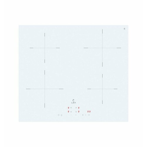 Варочная панель индукционная LEX EVI 640A WH 60см встраиваемая таймер датчик распознавания наличия посуды отключение при выкипании функция Boost 1959000₽