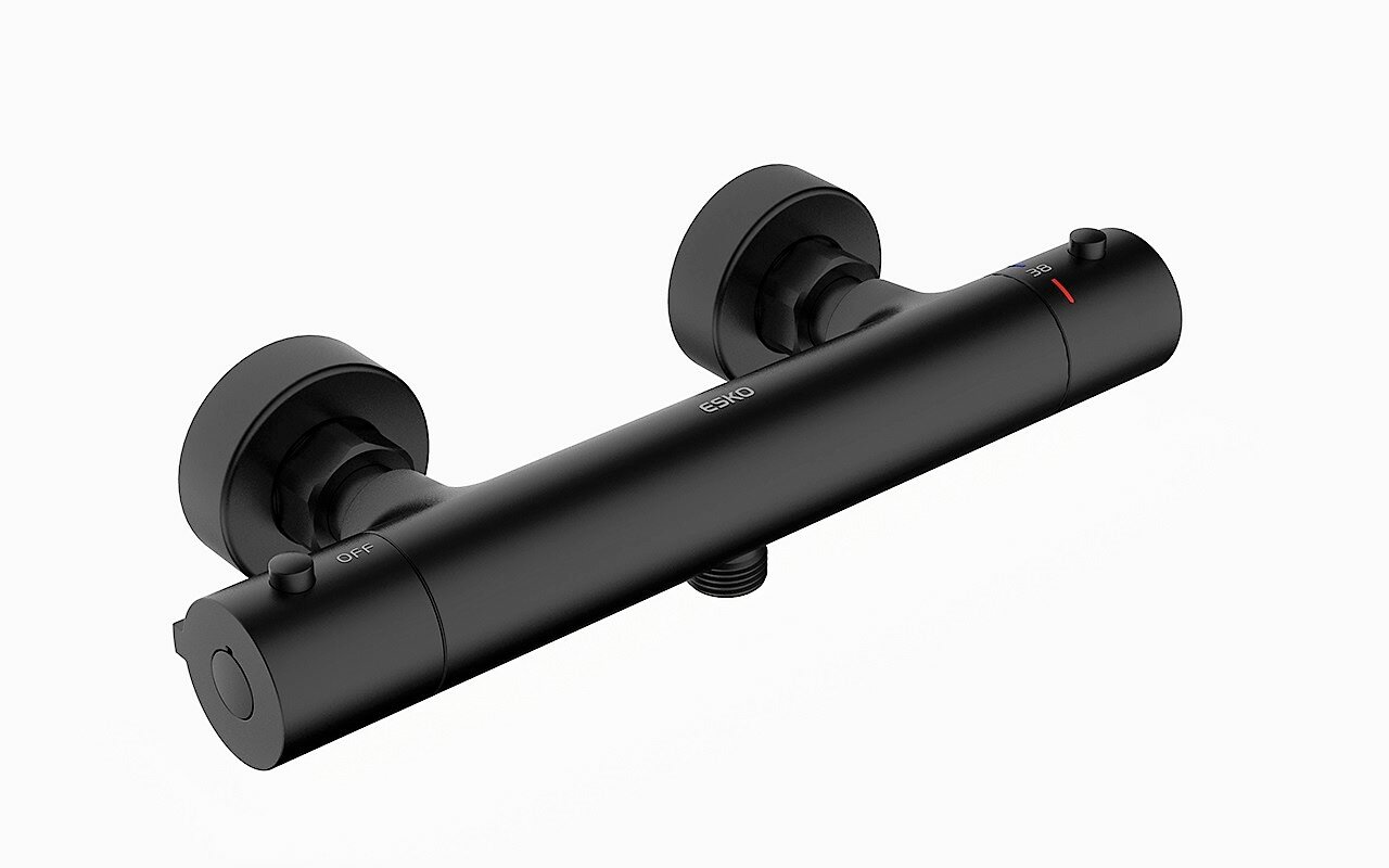 фото ESKO Line, Смеситель-термостат без излива черный EL_L4030 black