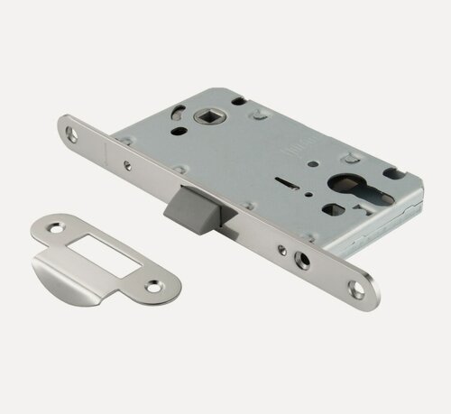 Изображение товара Дверная защелка бесшумная Archie LP 5112 CL N (хром) под ручку и ключевой цилиндр