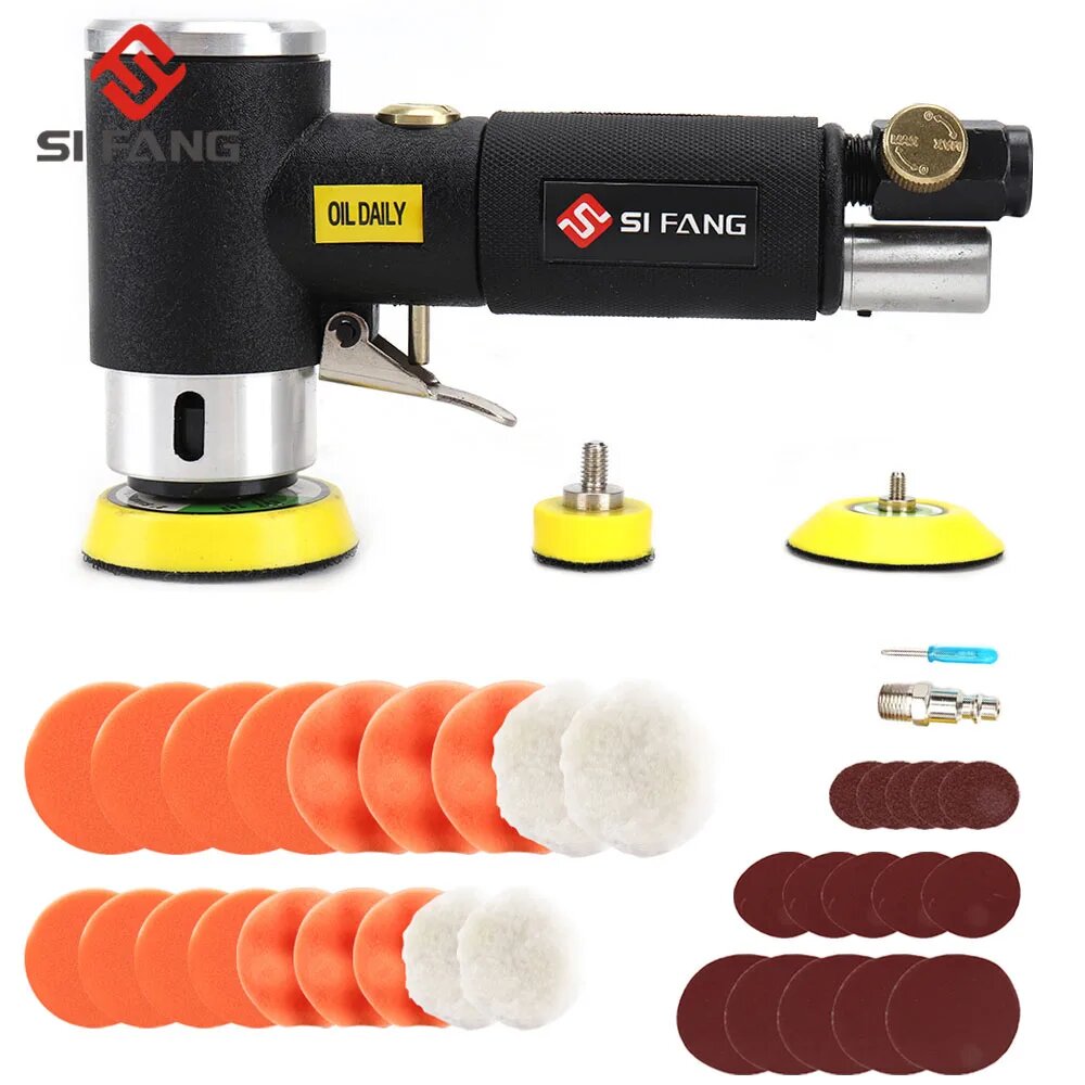 Пневматическая шлифовальная машинка SI FANG AT1502 41pc Black sander