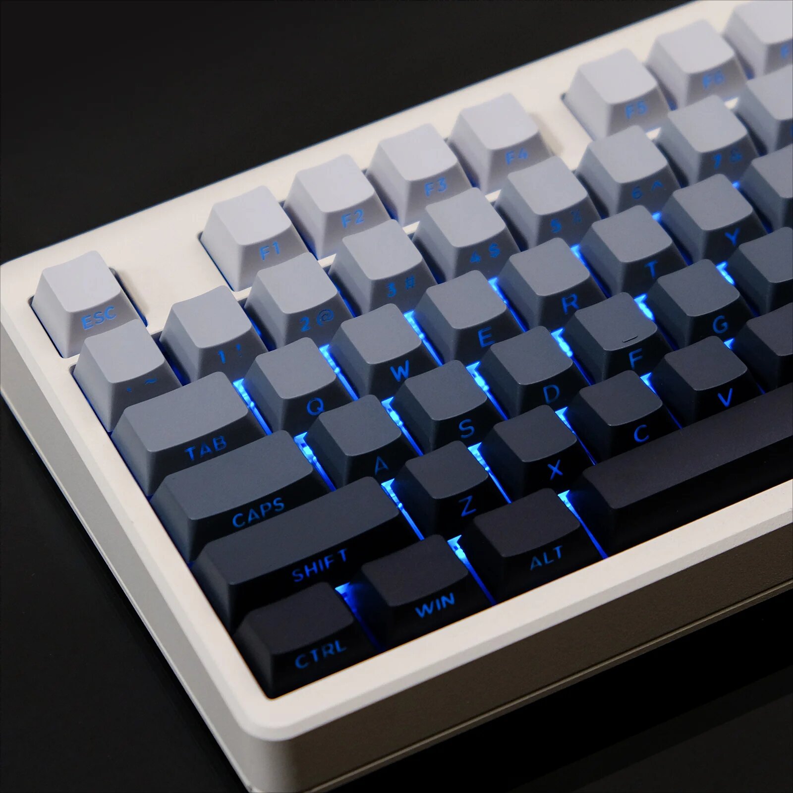 KBDiy серые градиентные клавиши PBT для механической клавиатуры MX, Side-Printed C — фото 1