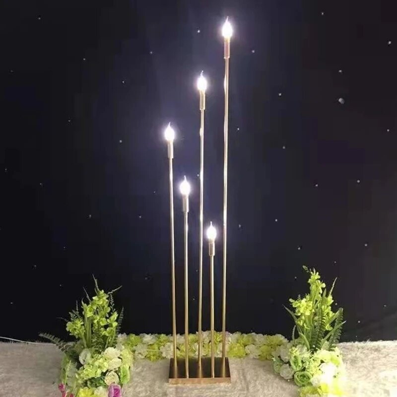 IMUWEN Металлический канделябр для свадьбы 10/5 головок