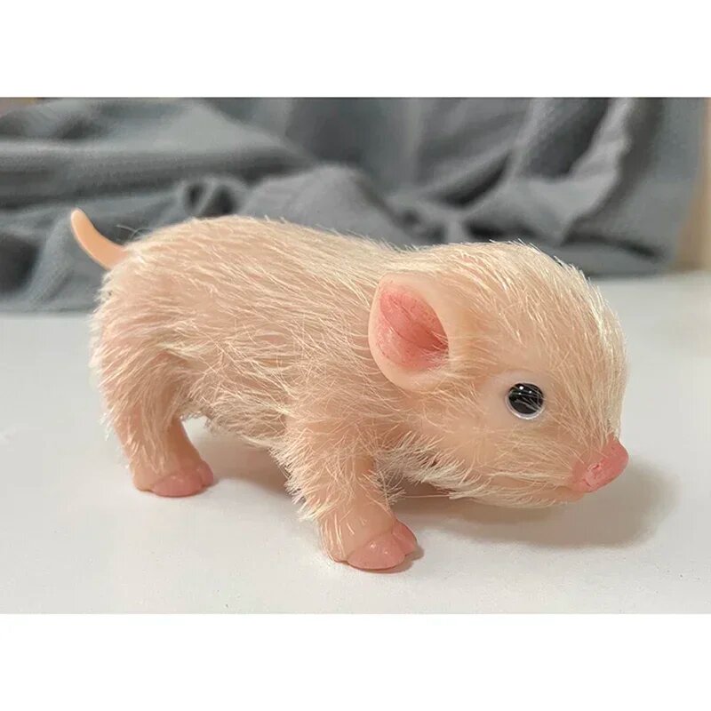 Силиконовая кукла-поросенок Bebe Reborn, белый pig, 5 дюймов